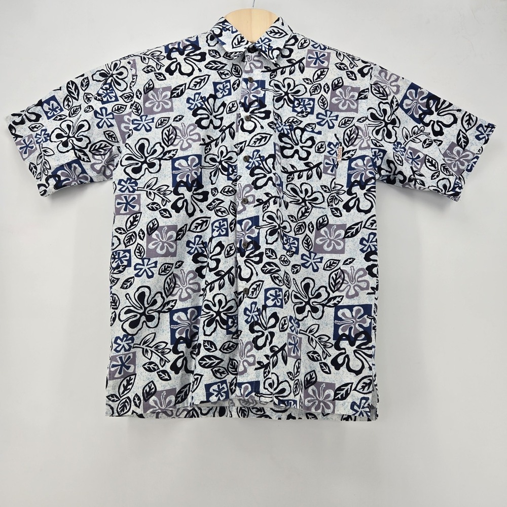 Hussongs Shirt Men's S Offical Wear Merch Hawaiian Blue Black Beach Cruise Y2K